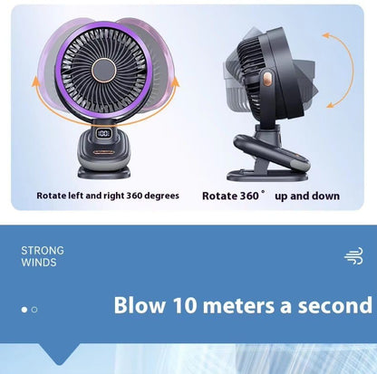 S6 Circulation Fan - 3-in-1 Smart Desktop Fan with Digital Display & 10000mAh Battery
