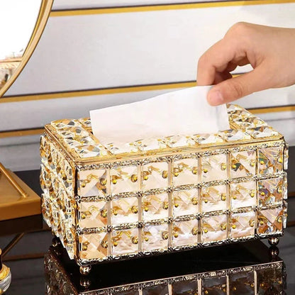 1pcs Clear Tissue Box Decorative Tissue Holder for Living Room Coffee Table Desktop Home Decor Organizer