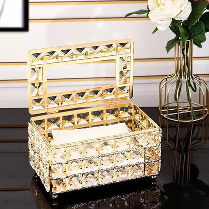 1pcs Clear Tissue Box Decorative Tissue Holder for Living Room Coffee Table Desktop Home Decor Organizer