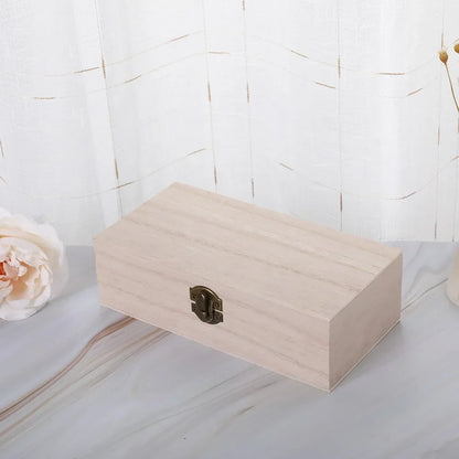Antique Style Wooden Carbonization Gift Box Rectangular Burnt Wood Hairpin Storage Home Decor Organizer for Jewelry Keepsakes