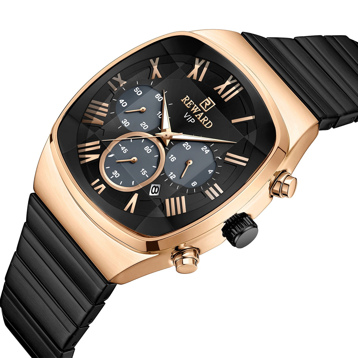 Luxury REWARD Chronograph Diamond Cut Watch For Men